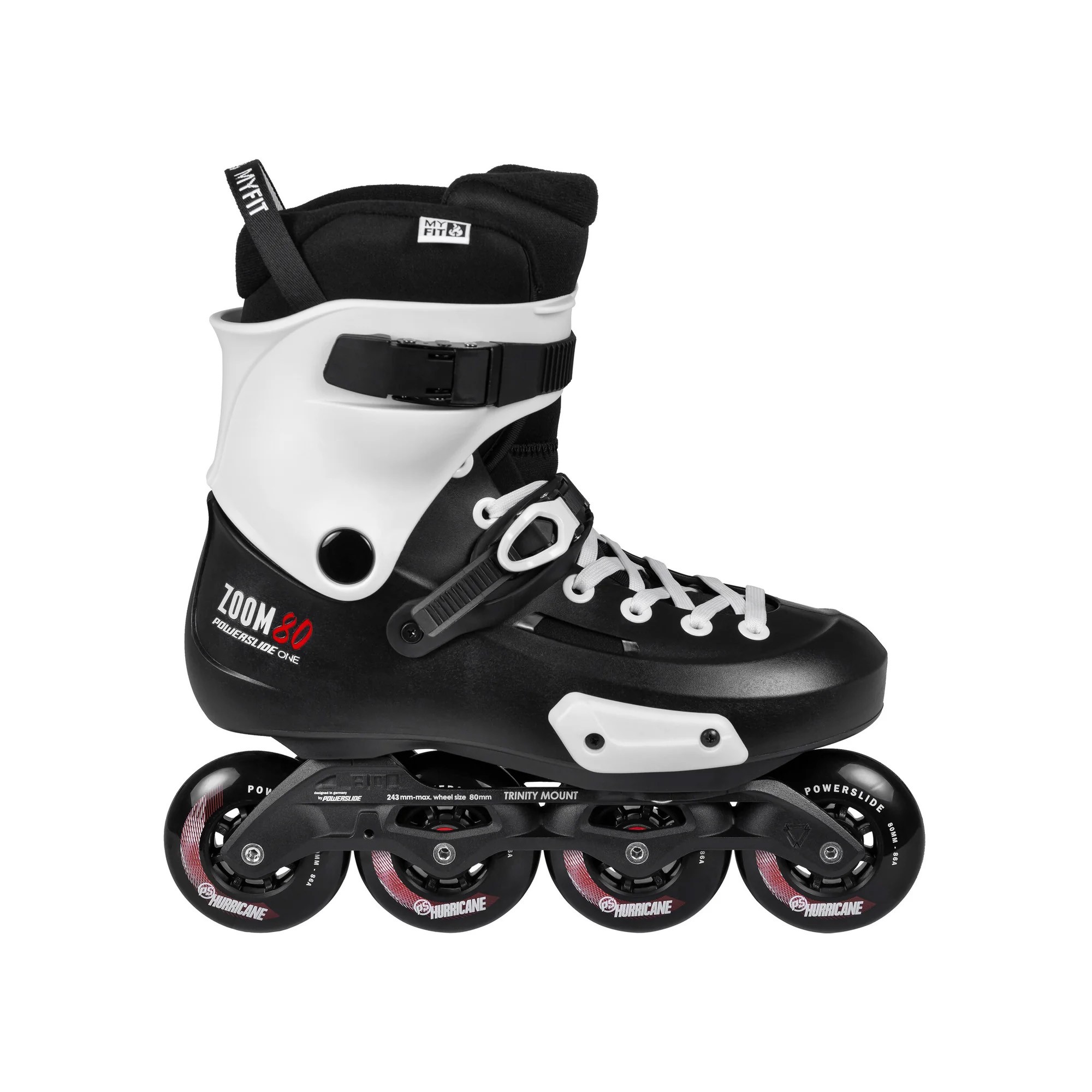 Rollers en ligne urbains Powerslide Zoom Pro Black 80 | Jack'nRoll