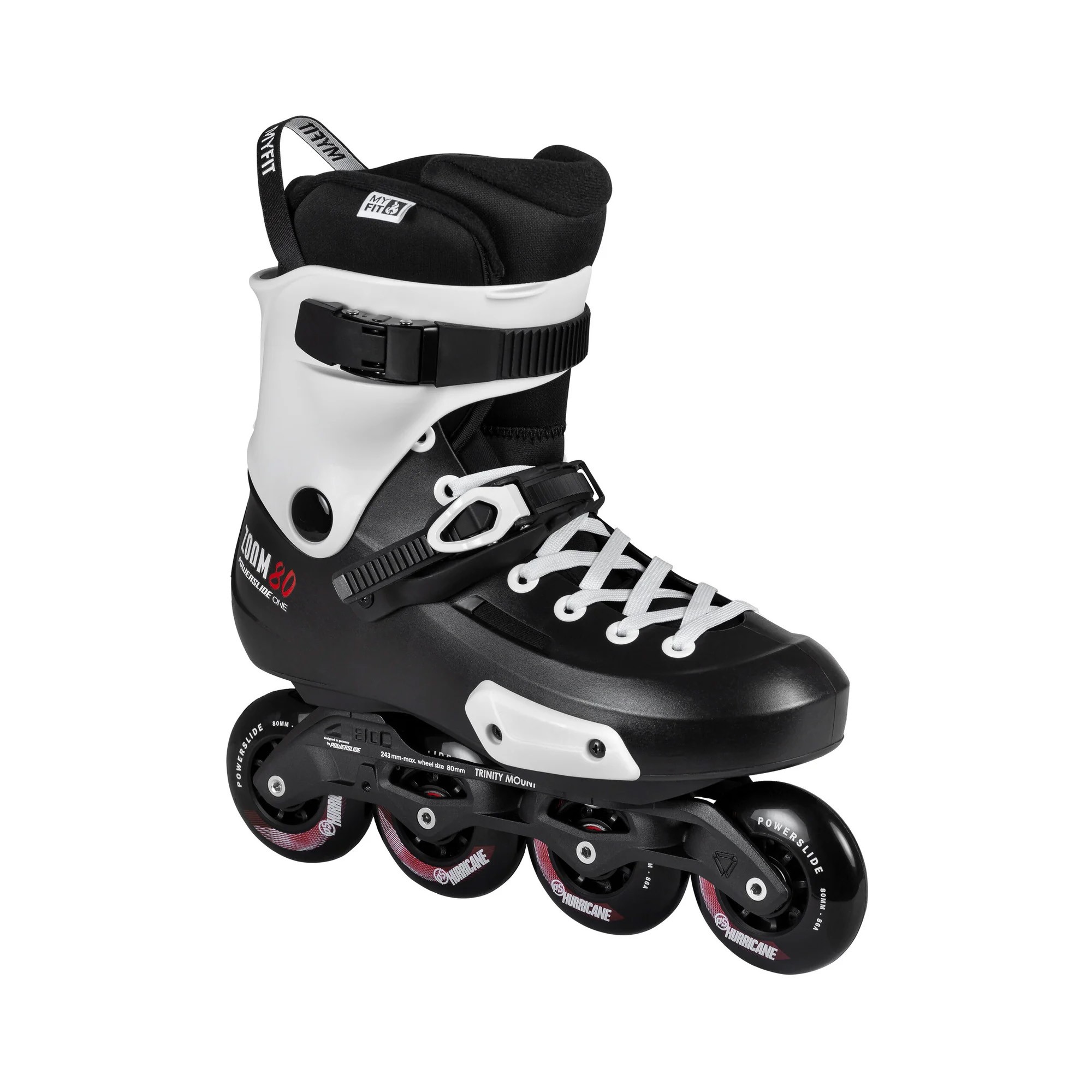 Rollers en ligne urbains Powerslide Zoom Pro Black 80 | Jack'nRoll