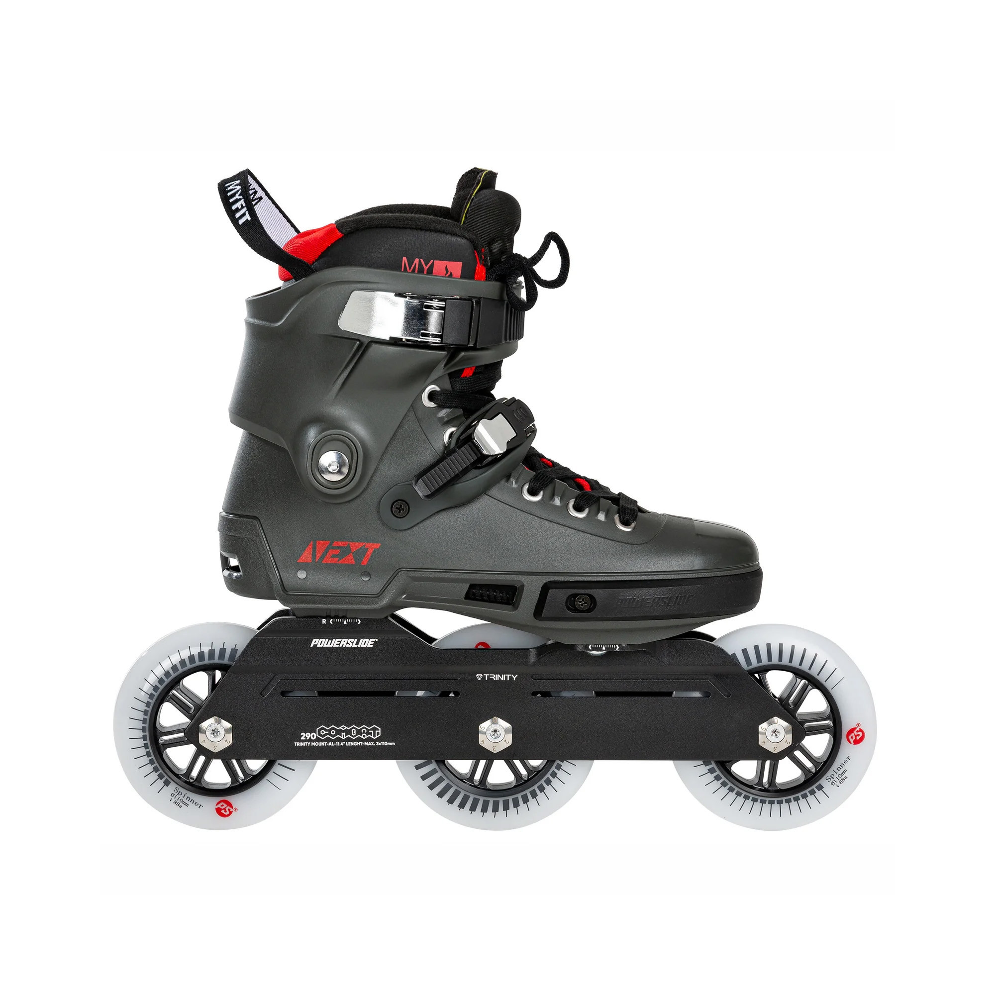 Rollers Powerslide Next Charcoal 110 | Roller Freeskate | Jack'nRoll