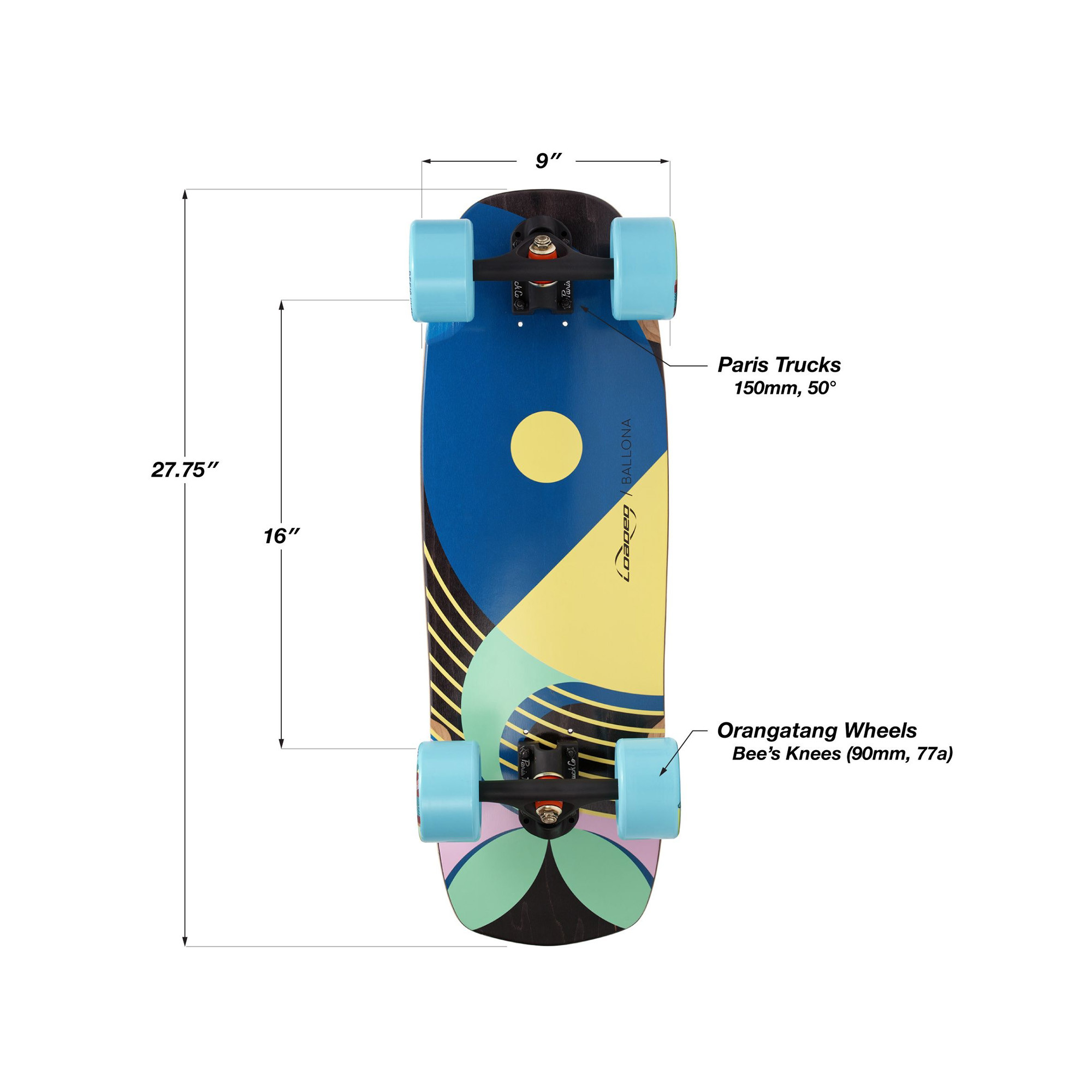 Cruiser Loaded Ballona Rumble Bee Willy 90mm 77A Paris V3 | Jack'nRoll
