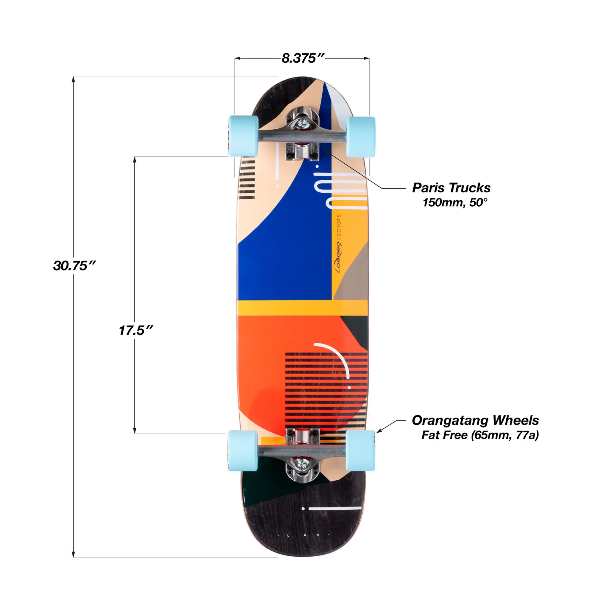 Longboard Loaded Coyote Hola Lou | Longboard Compact | Jack'nRoll